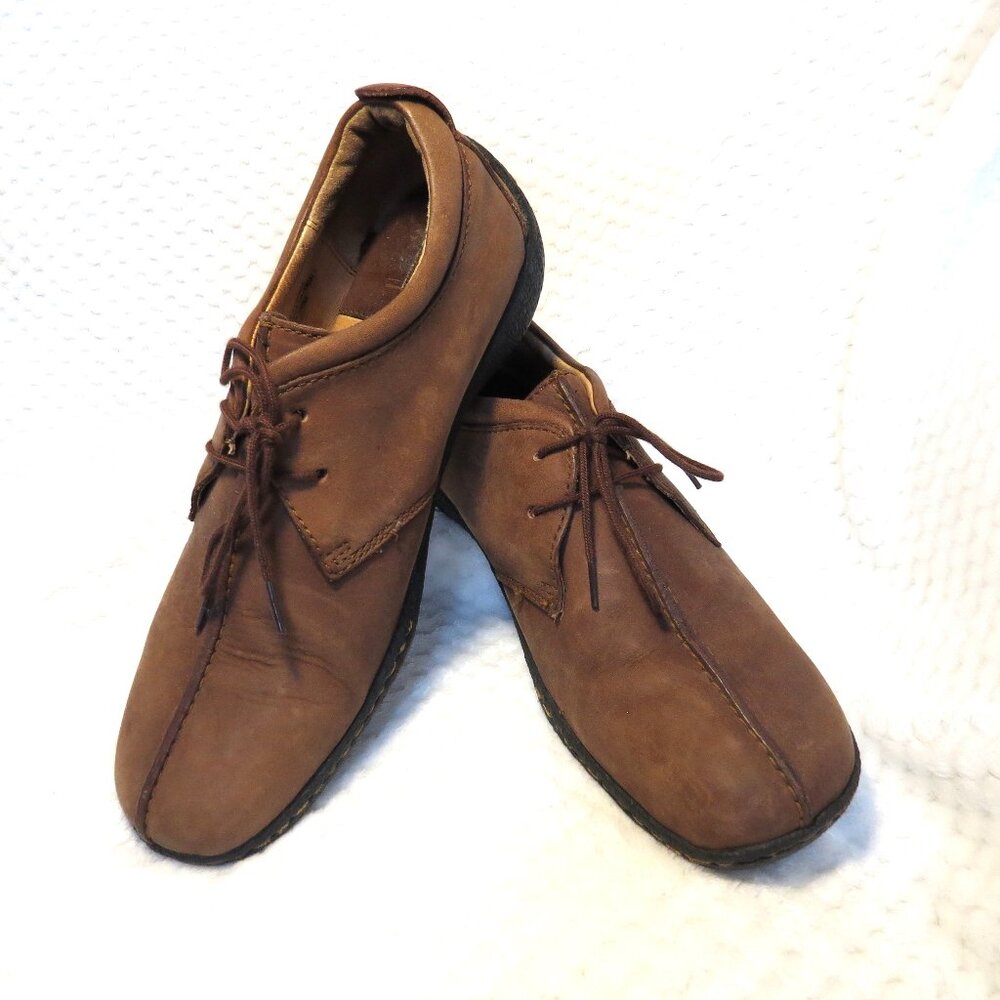 Born Womens Nubuck Suede Leather Lace Up Split Toe Oxfords Shoes W9244 Size 9M